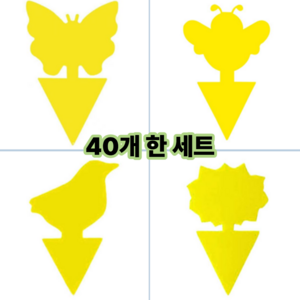 엘루온 곤충 초파리 날파리 끈끈이 트랩, 1세트, 40개입