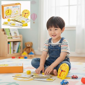맘스아이 시계학습 활동세트, 1개