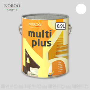 멀티플러스 0.9L 반광택 수성페인트, 화이트, 900ml, 1개