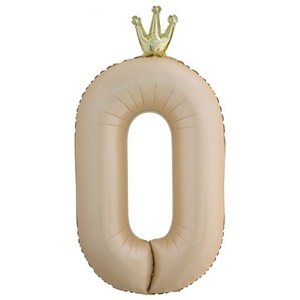 이벤트홀릭 대형 왕관 숫자은박풍선 라떼, 0