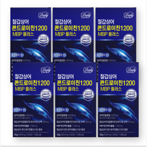 철갑상어 콘드로이친 1200 cs6형 MBP 식약청인증 데일리큐어, 6개, 60정