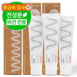 닥터노아 불소 유아 아기 치약 라즈베리 레몬향, 60g, 1, 3개