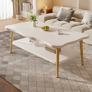 ANYOU 티테이블 장식 선반 테이블 거실 테이블 가정용 티테이블 심플, 화이트-60cm*40cm*40cm