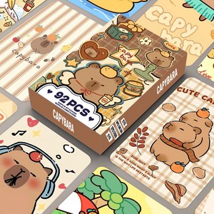 카피바라 카드 굿즈 92장 LOMO 일러스트 포카, 포카 60장+스티커 32장, 1개