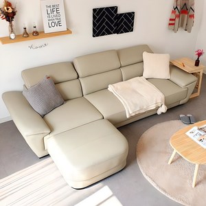 자네트 알마 4인용소파 스툴포함, 아이보리