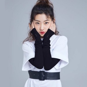ZAUO 자외선 차단 팔토시 여름 쿨 아이스실크 운전용 암슬리브 남녀공용 UV차단 쿨토시, 1세트, 블랙