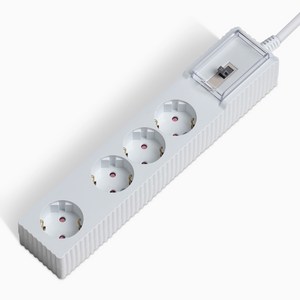 파워존 4000W 국산 고용량 웨이브 멀티탭 과부하차단 4구 50cm 1.5m 3m 5m 7m, 1개, WCB405WT, 과부하차단 4구 50cm화이트,