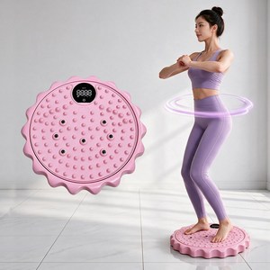 벨살 발지압 스텝퍼 360도 트위스트 운동기구 2IN1, 1개, 핑크