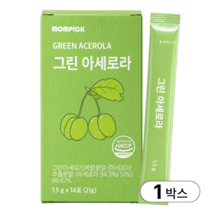 맘픽 그린 아세로라 비타민C 분말, 1개, 14회분