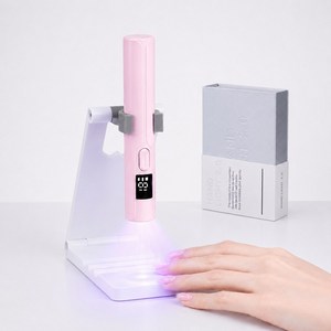 KUKEE 휴대용 미니 젤네일 램프 LED램프 타이밍기능 거치대 세트, 1개, 핑크-P11