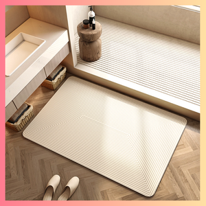 마마마켓 미끄럼방지 빨아쓰는 발매트, 아이보리