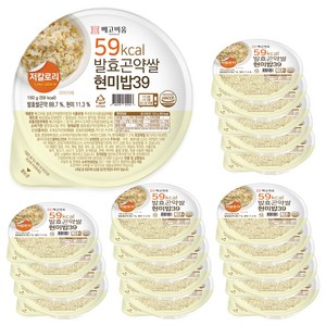 빼고비움 최저 칼로리 100g당 39kcal 발효곤약쌀현미밥39, 150g, 20개 골드박스 특가