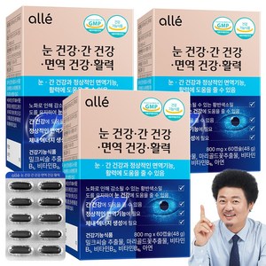 눈건강 간건강 면역건강 활력 눈간면활 루테인 밀크씨슬 알레 영양제, 3박스, 60정