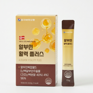 동서바이오팜 고단백 마시는 덴마크산 알부민 식약처인증 HACCP 활력 플러스 케어 피로 회복 영양제 15g 10포, 2개, 150g