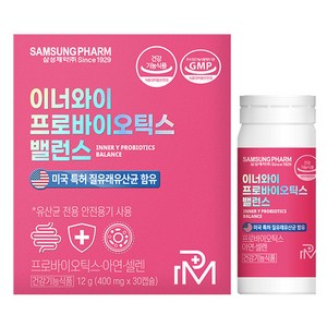 삼성제약 이너와이 프로바이오틱스 밸런스 질유래유산균, 1개, 30정