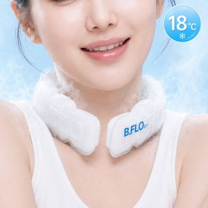 비플로 [국내산] 시원한 넥쿨러 아이스 넥밴드, 쿨화이트, 1개, 18도