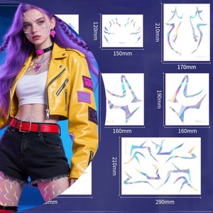 모던시스터즈 케데헌 코스프레 데몬 헌터스 할로윈 타투 스티커 문신, 2번 스티커 8종, 1개