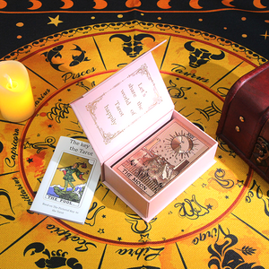 더풀타로 핑크 에디션 로즈골드 유니버셜 웨이트 황금 타로카드 the tarot universal waite rose gold tarot, 로즈골드 핑크에디션, 1개