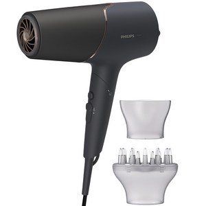 필립스 써모 쉴드 헤어 드라이기 2200W, BHD538/29, 블랙 + 로즈골드
