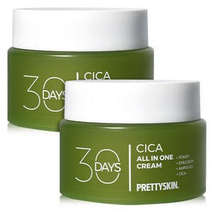 프리티스킨 30 Days 올인원 시카 진정 수분크림, 2개, 100ml