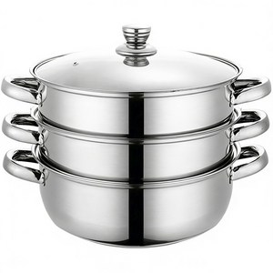 스텐 인덕션 범용 찜기 샤브샤브, 3개, 27.5cm