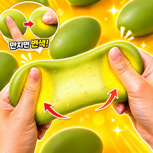 미니메이트 야르 크런치 망고 변색 크런치 말랑이 슬랑이 스퀴시, 1개, 70g, 변색 망고