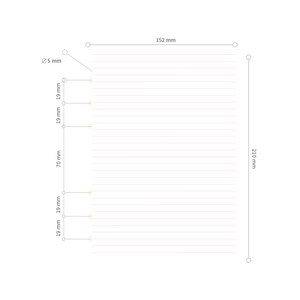드림널스 A5 6공다이어리 120g 라인 줄눈 속지 리필 180page, 1개