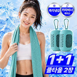 더루마 아이스쿨 MAX 3.0 쿨타올 쿨링 냉감 휴대용 스포츠타올, 2개, 쿨민트
