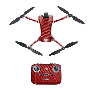 DJI 미니3 프로 전용 드론 스킨 필름 N1 RC 조종기 기체 보호 데칼 카본 패턴 방수 스티커, 1개, (미니3) 스킨카본레드(N1)