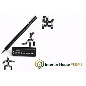 자석 피젯 마그네틱 자석 펜 피젯토이 변형 볼펜 창의력 조립 스트레스 해소 감압 펜마크네틱, 1개, 검정