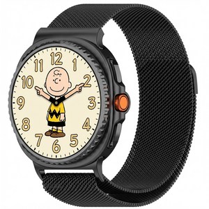 갤럭시워치9 8 클래식 호환 밀레니즈루프 스트랩 40mm 44mm 46mm, 블랙