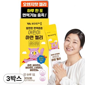 비타민마을 맘편한 면역튼튼 어린이 아연 젤리 15g x 15p, 15회분, 3개