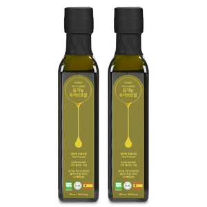 자연해답 골든 엑스트라버진 유기농 올리브오일 그린올리브 냉압착 100%, 2개, 250ml