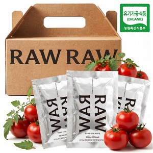 [토마토 주스 100% 무설탕] 로우로우 유기농 토마토즙, 20개, 100ml