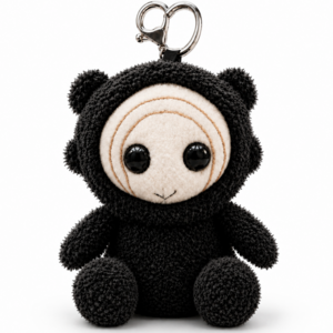 꺼먹살이 꺼먹사리 인형 굿즈 키링, 1개, 검정색, 13cm