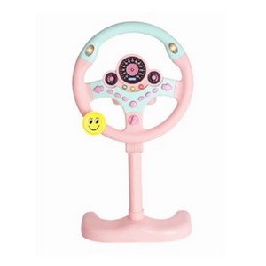 베베라팡 NEW 운전놀이 핸들 5가지 오리지널 러닝알파벳 스탠드 스포츠카 뮤직키 유아 장난감, 스탠드형_핑크+스마일 핸들봉 증정, 1개