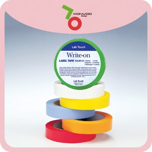 Lab Touch USA 실험실용 라벨테이프 색상 규격 테이프, 12.7mm, White