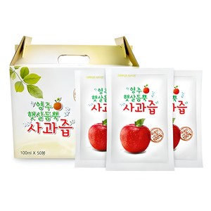 햇살듬뿍 사과즙, 100ml, 50개