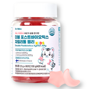 닥터올데이 유산균 젤리 키즈 구강유산균 함유 복숭아맛, 1개, 60정