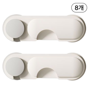 데이아스 안심케어 여닫이문 서랍 안전 잠금장치, 8개, 슬라이드형 그레이