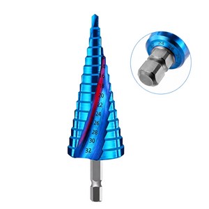 tinduo M35 나노 코발트 스텝드릴 스텝 기리 SUS용 고함유 철판구멍뚫는 육각핸들 비트, 1개