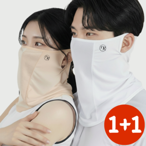 딥루트 자외선차단 골프마스크 멀티스카프 햇빛가리개, [화이트+스킨], 1세트