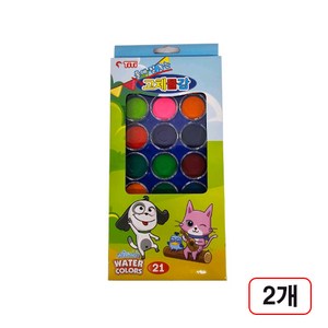 티티 고체물감 21색 2개입, 21색 x 2개