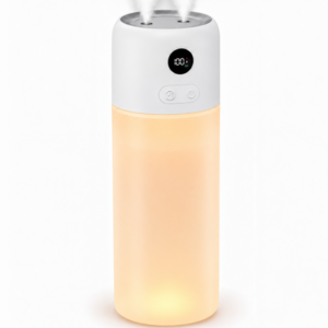 톡임매 미니 가습기 500ml 사무용 탁상용 차량용 무선 무소음 가습기, 화이트, H21