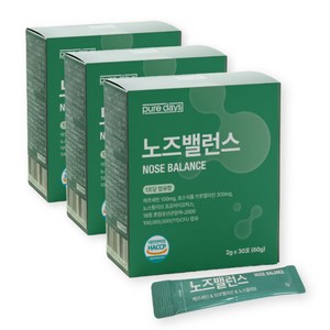 퓨어데이즈 노즈밸런스 퀘르세틴 브로멜라인 노스릴리브 특허유산균 HACCP, 90개, 2g