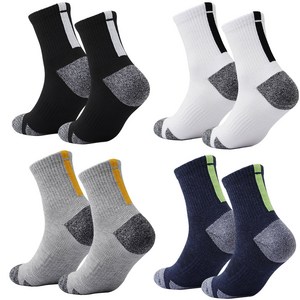 고즈 남자 등산양말 남성 작업용 양말 8켤레, 8개, 화이트+블랙+그레이+네이비