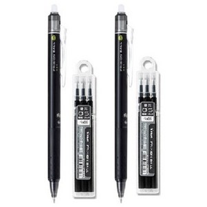 (파이로트)프릭션 0.5mm 블랙 ( 볼펜2개 리필2개 셋트), 블랙 2셋트