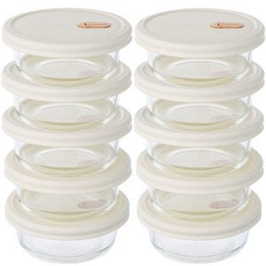 잇센스 10P 냉동밥 보관용기 전자레인지 내열유리 360ml, 냉동밥용기, 10개