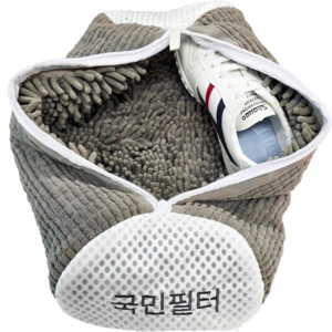 국민필터 2세대 신발 운동화 세탁망 특 대형, 2개, mocha