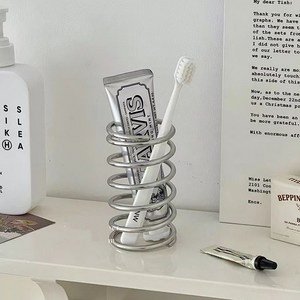 셀루앙드 스프링 스테인리스 칫솔꽂이 다용도 홀더, 1개, 11.6*6.6cm